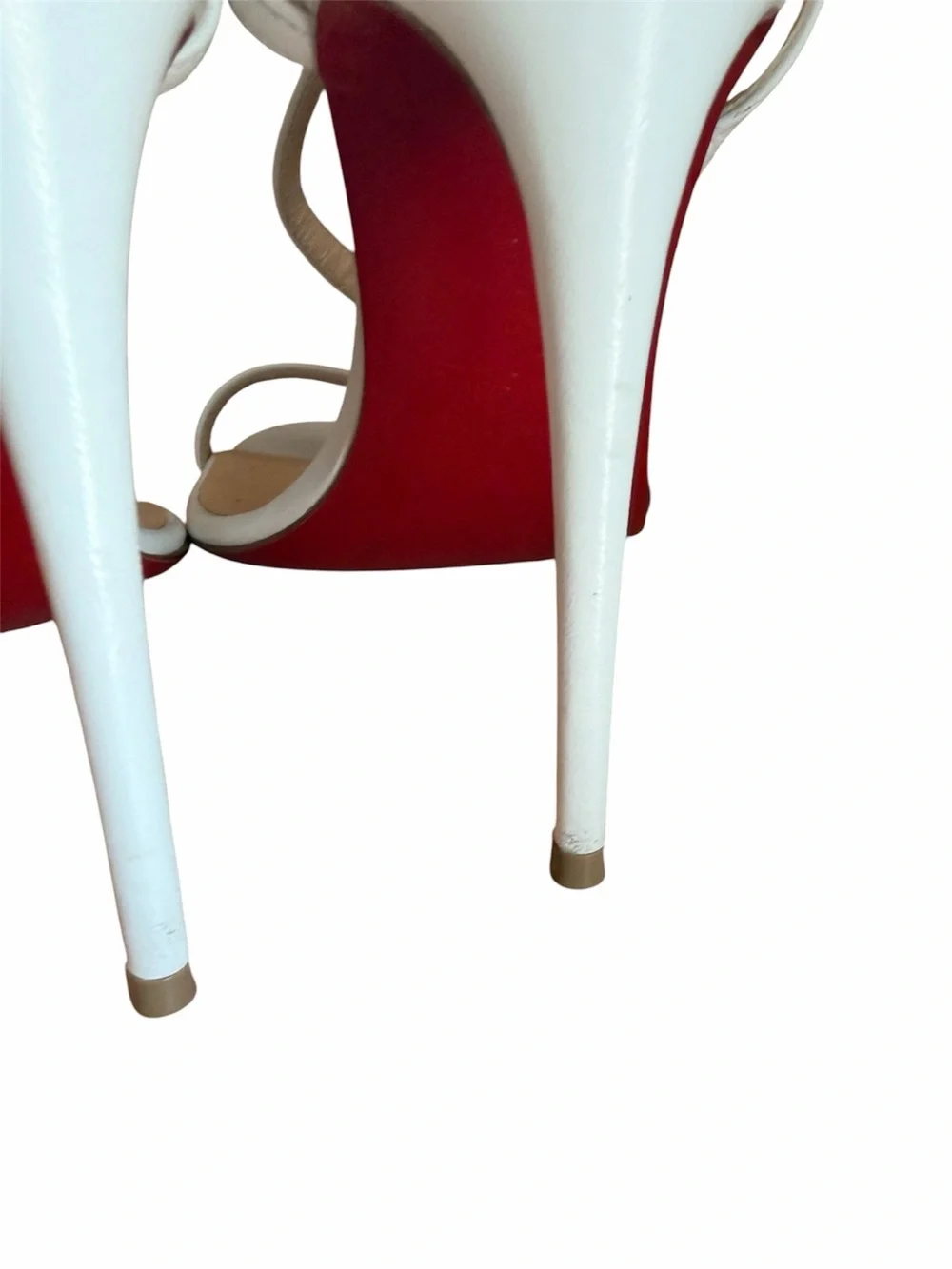 Christian Louboutin Rosalie White wedding bride sandals heels